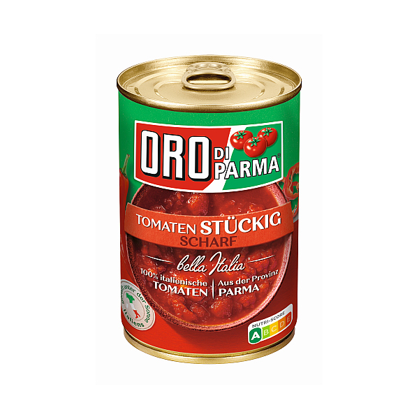 ORO DI PARMA STUECKIGE TOMATEN SCHARF 425ML