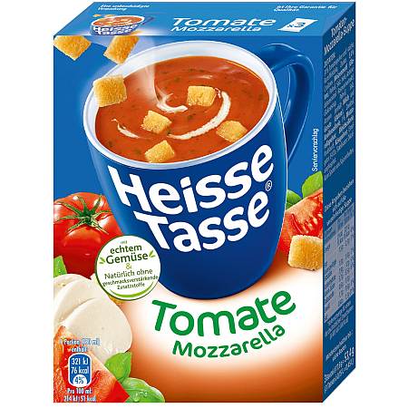 ERASCO HEISSE TASSE TOMATE - MOZARELLA 3 STUECK PACKUNG