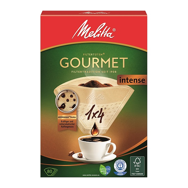 MELITTA FILTERTUETEN GOURMET INTENSE 1 X 4 - 80 STUECK PACKUNG